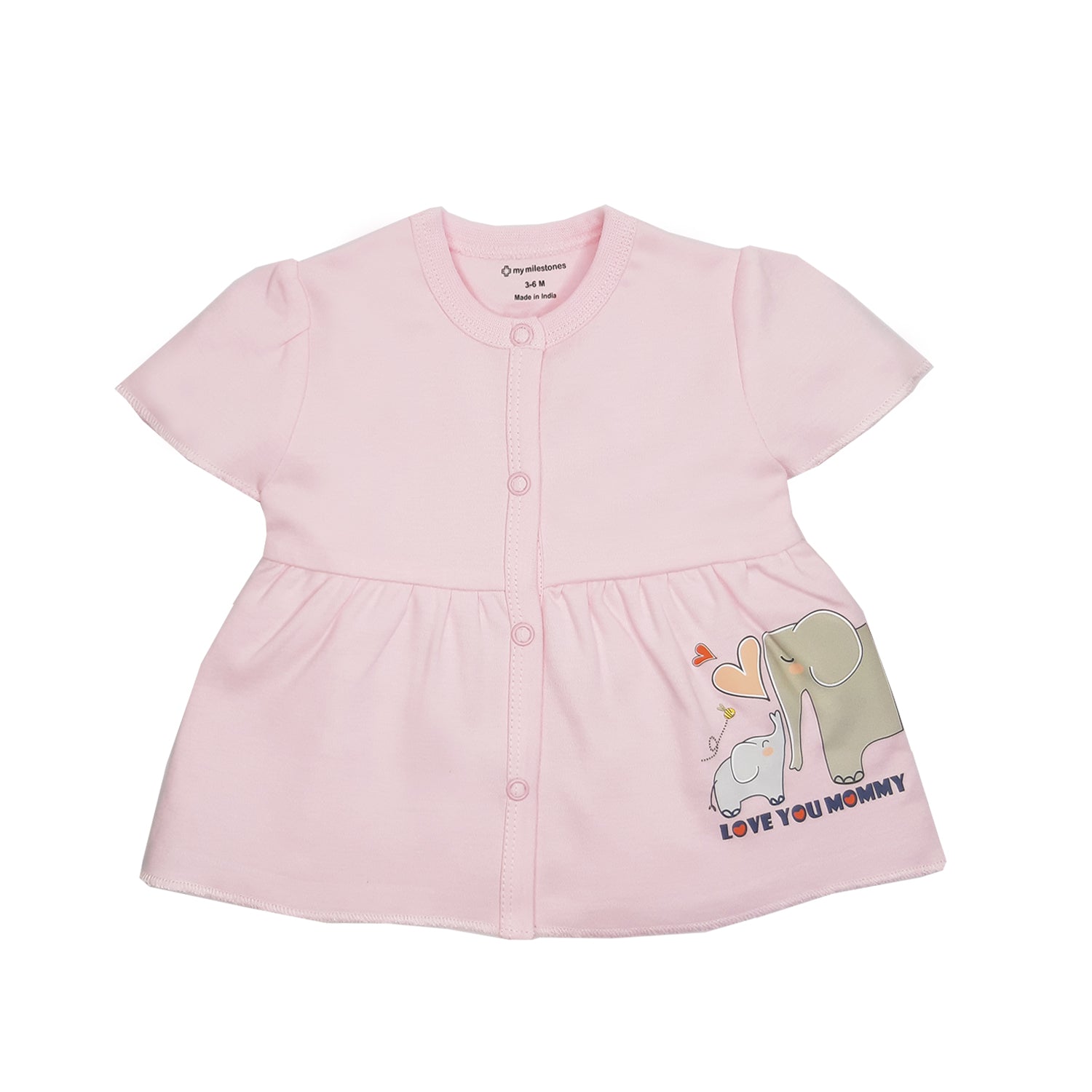 My Milestones T-shirt Half Sleeves Girls Pink / Aqua - 2 Pc Pack