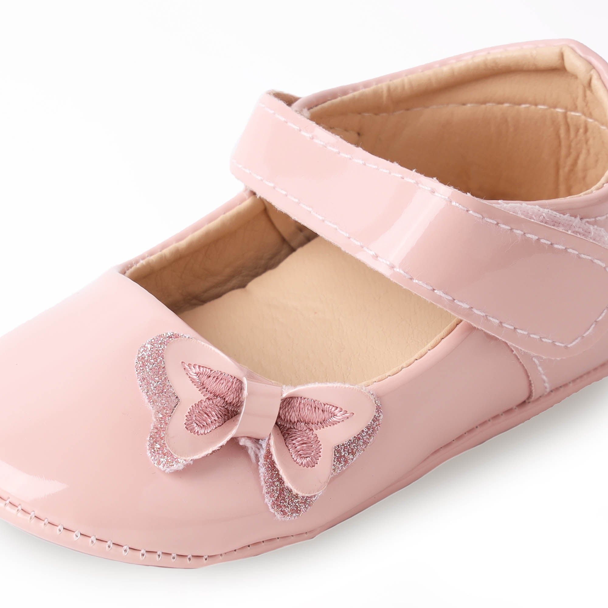 Kicks & Crawl- Baby Bow Pink Shoes