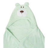 Baby Moo Bear Soft Cozy Hooded Blanket Mint Green