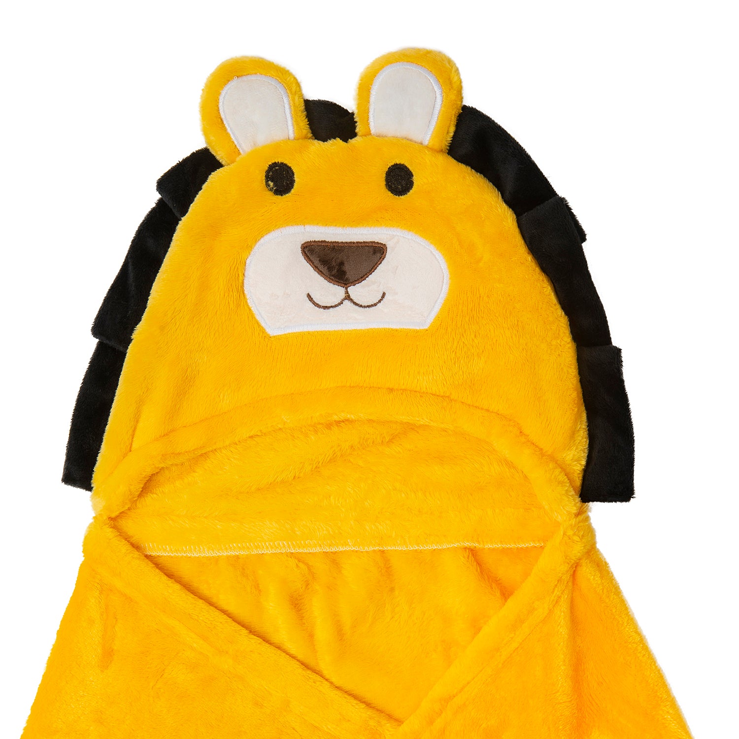 Baby Moo Lion Soft Cozy Hooded Blanket Yellow