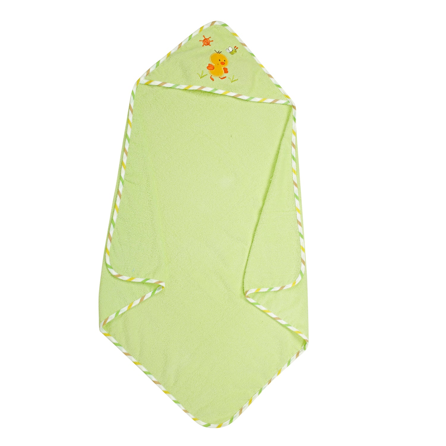 Baby Moo Little Chick Green  Hooded Towel
