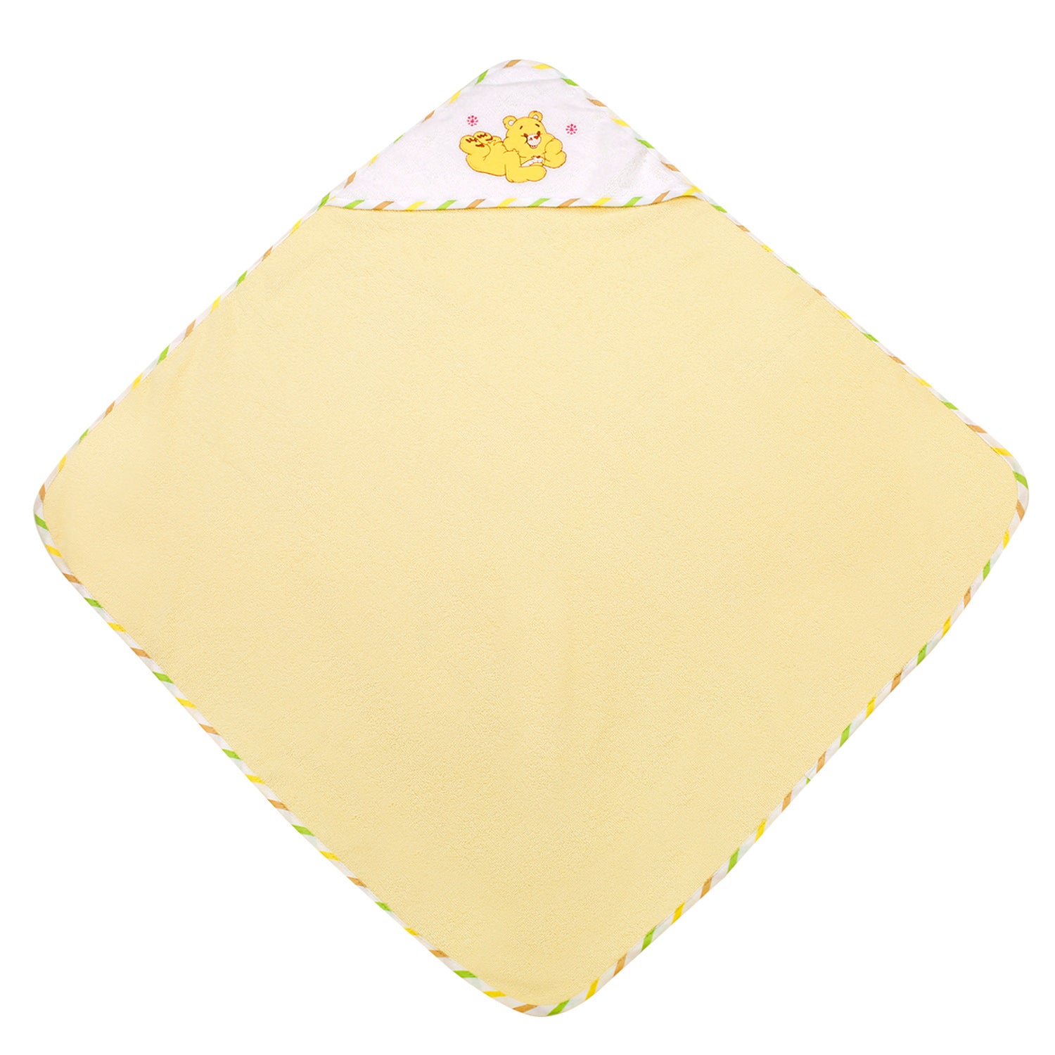 Baby Moo Lion Yellow And White Hooded Towel