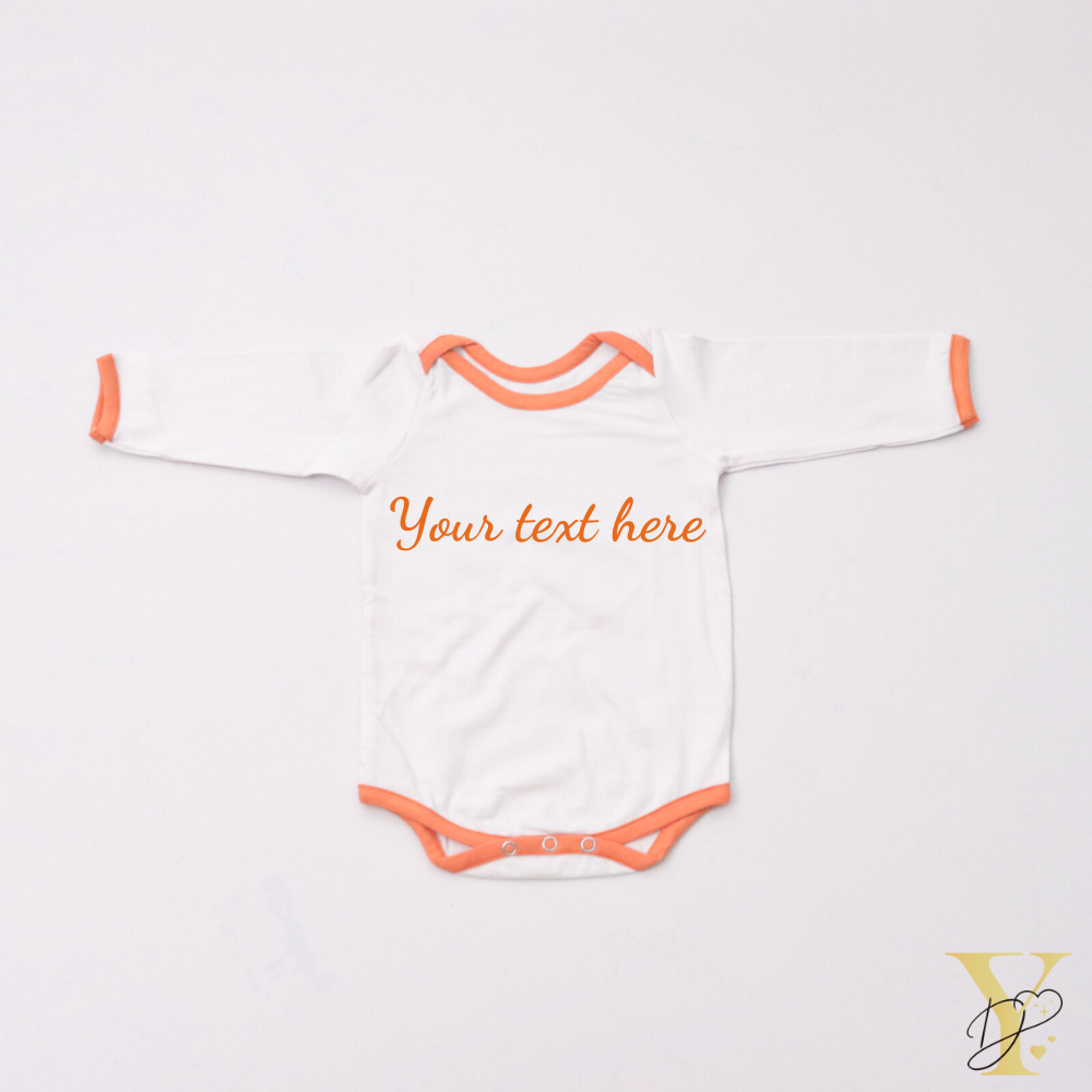 Orange Love Bodysuits (Full Sleeves)- Set Of 2