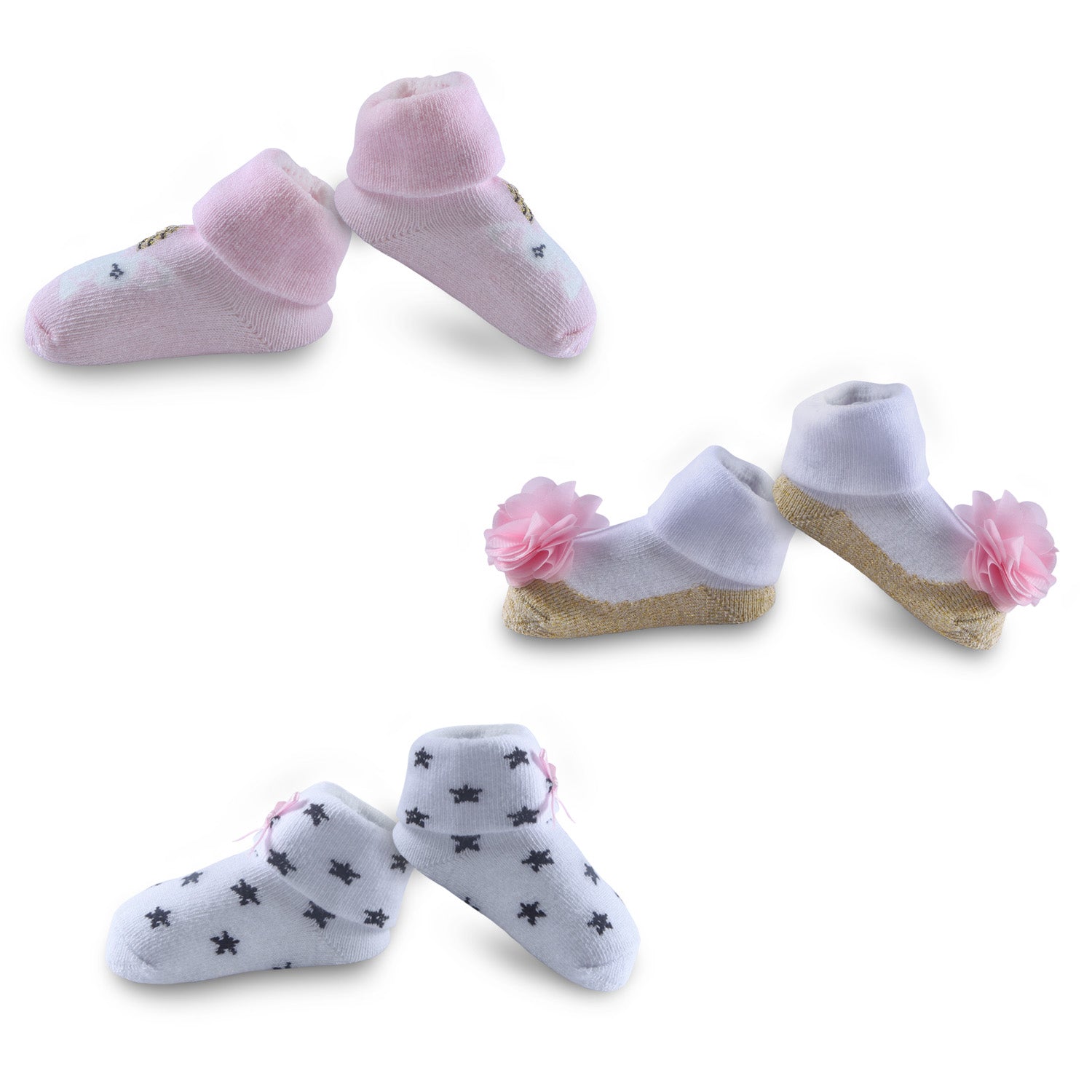 Baby Moo Cotton Socks Premium Newborn Gift Set Star Unicorn - Multi