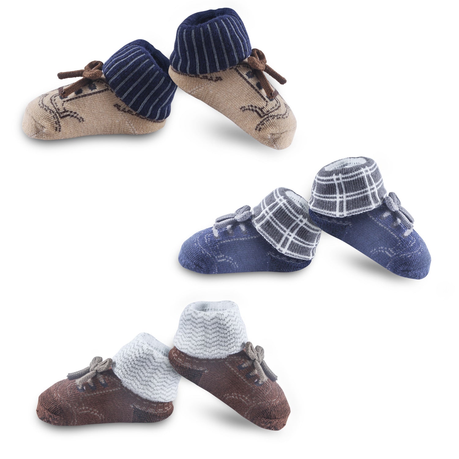 Baby Moo Cotton Socks Premium Newborn Gift Set Shoelace Design - Multi
