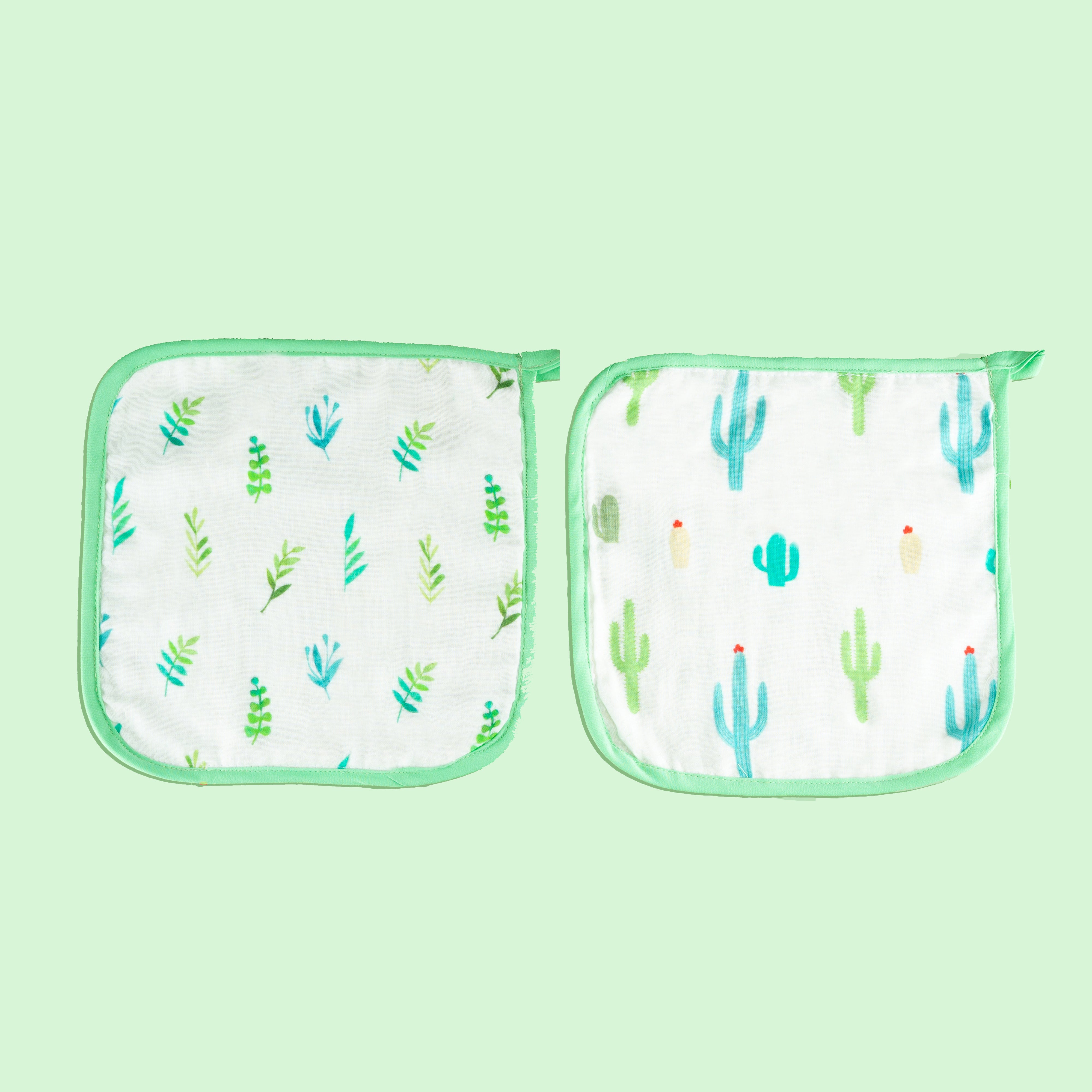 Tiny Snooze Organic Washcloths (Set of 2)-Go Green