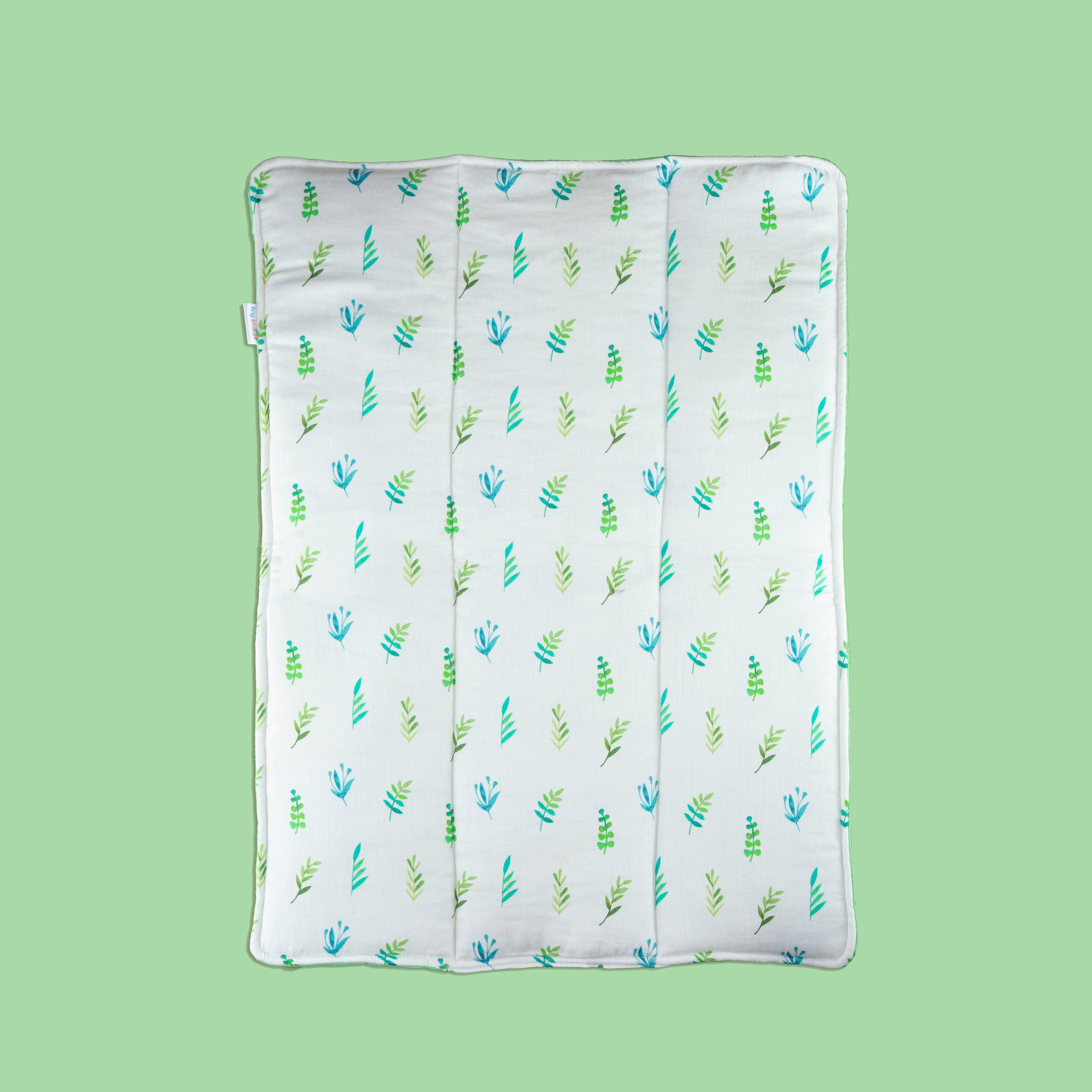 Tiny Snooze Organic Bed Protector- Leaves