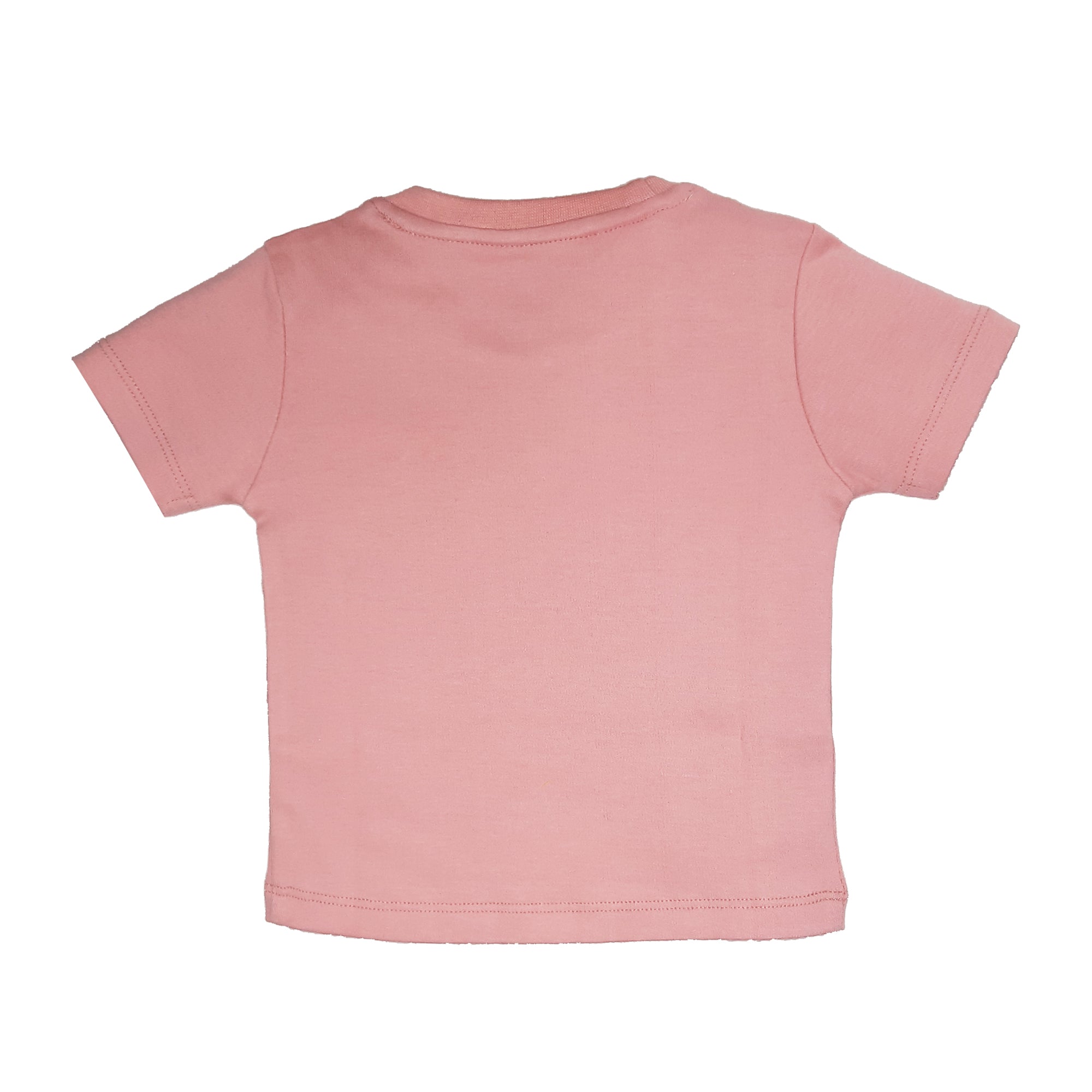 My Milestones Round Neck T-Shirt HS Solid Aqua / Peach / Pink - 3 Pc Pack