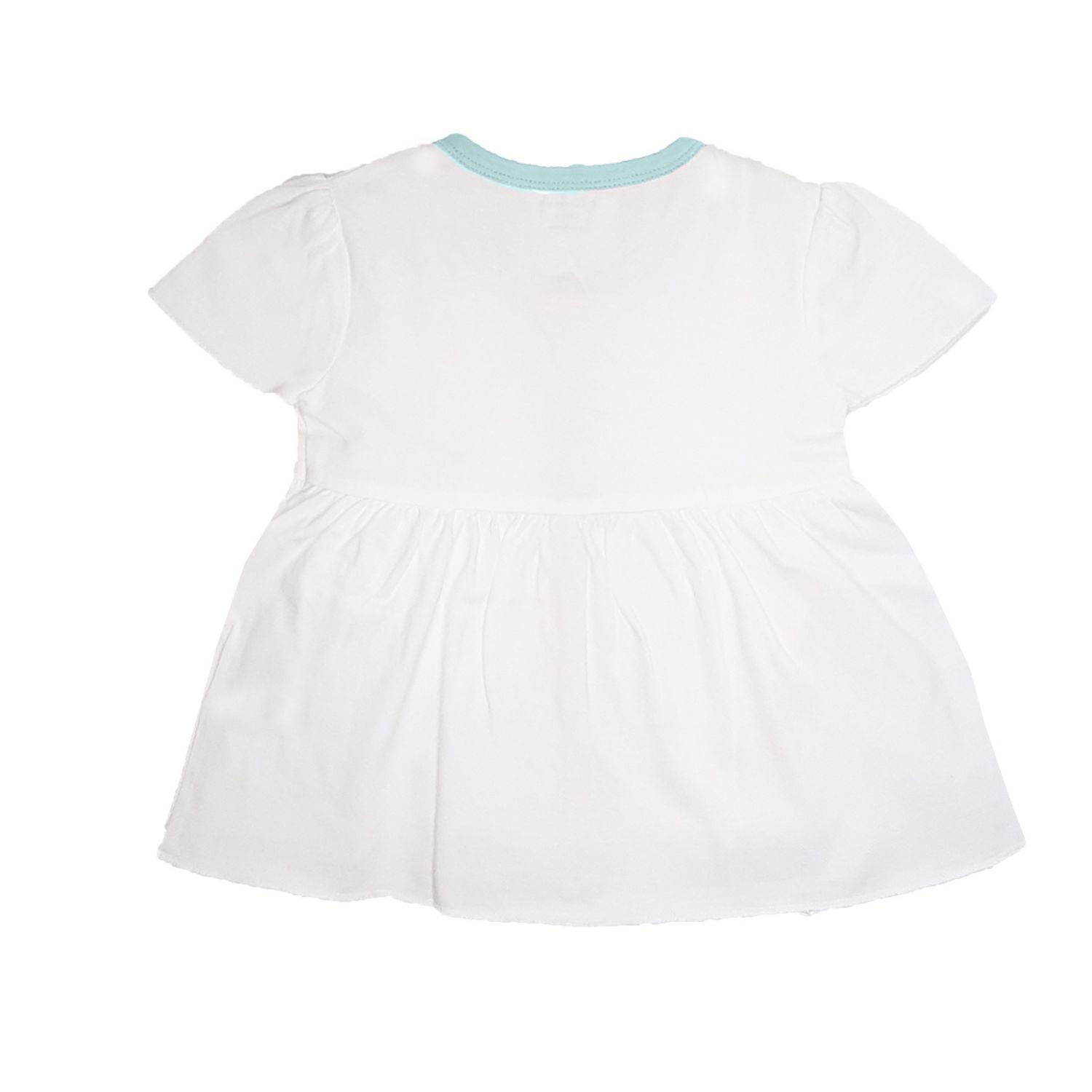 My Milestones T-shirt Half Sleeves Girls White/Aqua & White/Peach - 2 Pc Pack