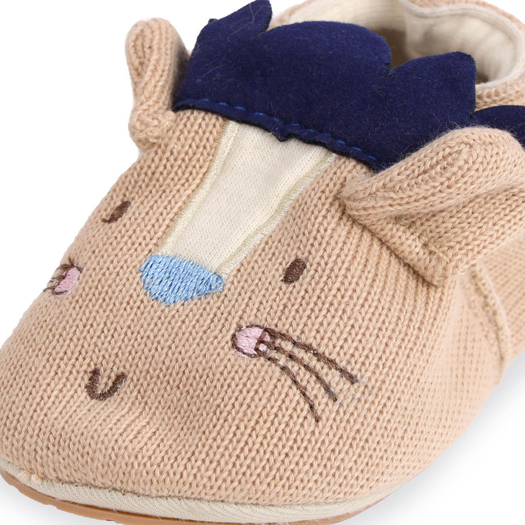 Kicks & Crawl- Mighty Mouse Beige Baby Shoes