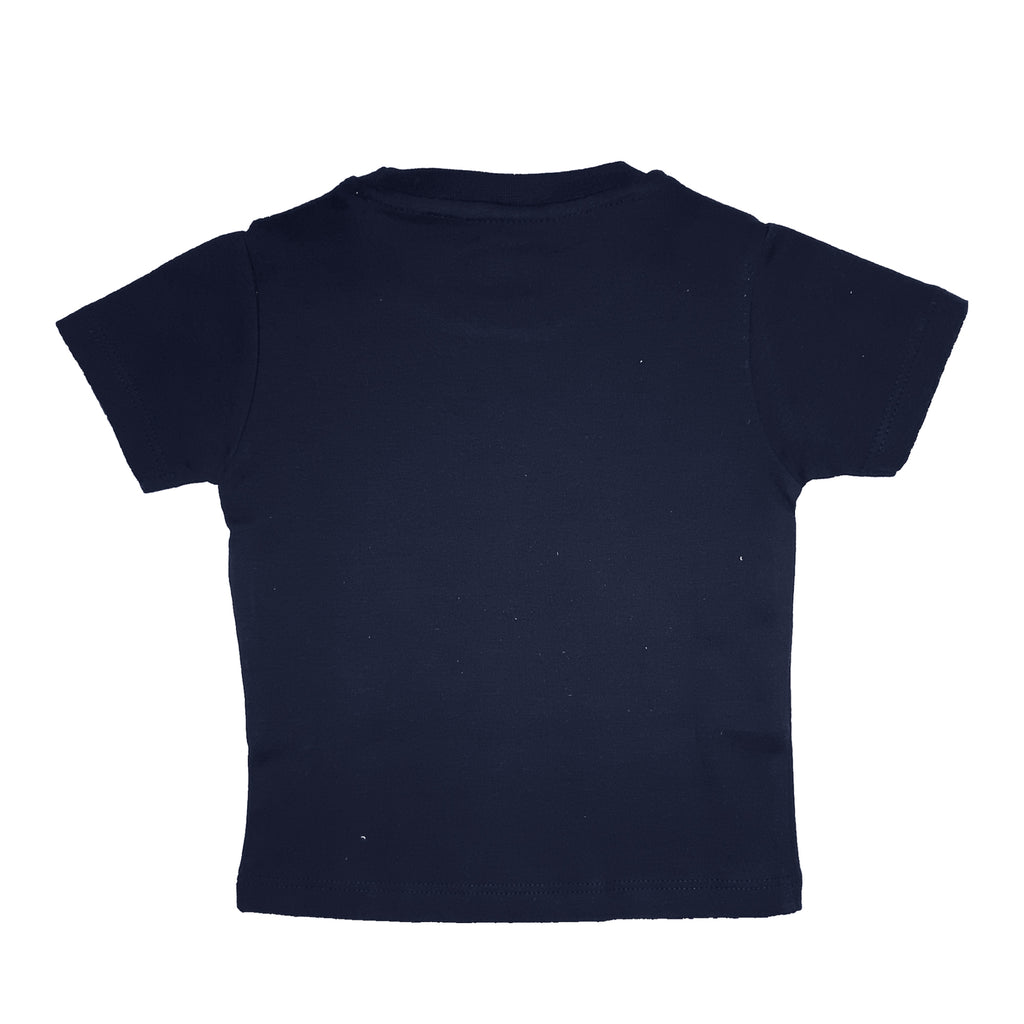 My Milestones Round Neck T-Shirt HS Solid Navy Blue / B. Blue / S. Green - 3 Pc Pack