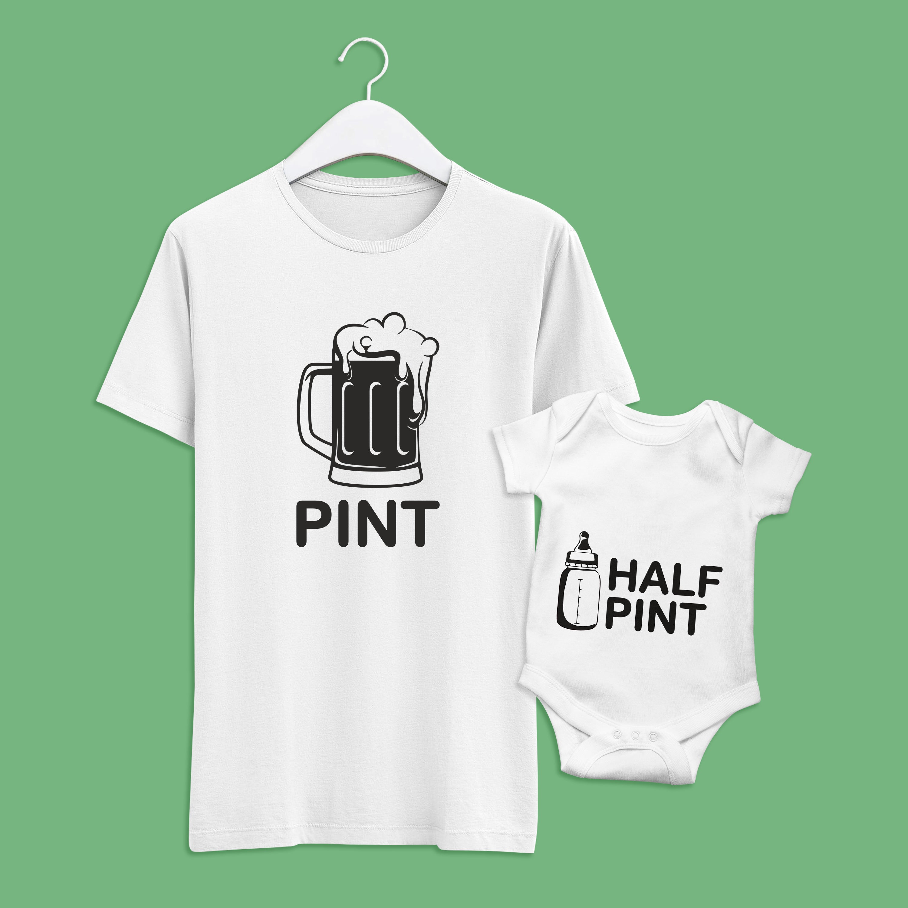 Fathers Day Set  (T shirt + Onesie) - Pint