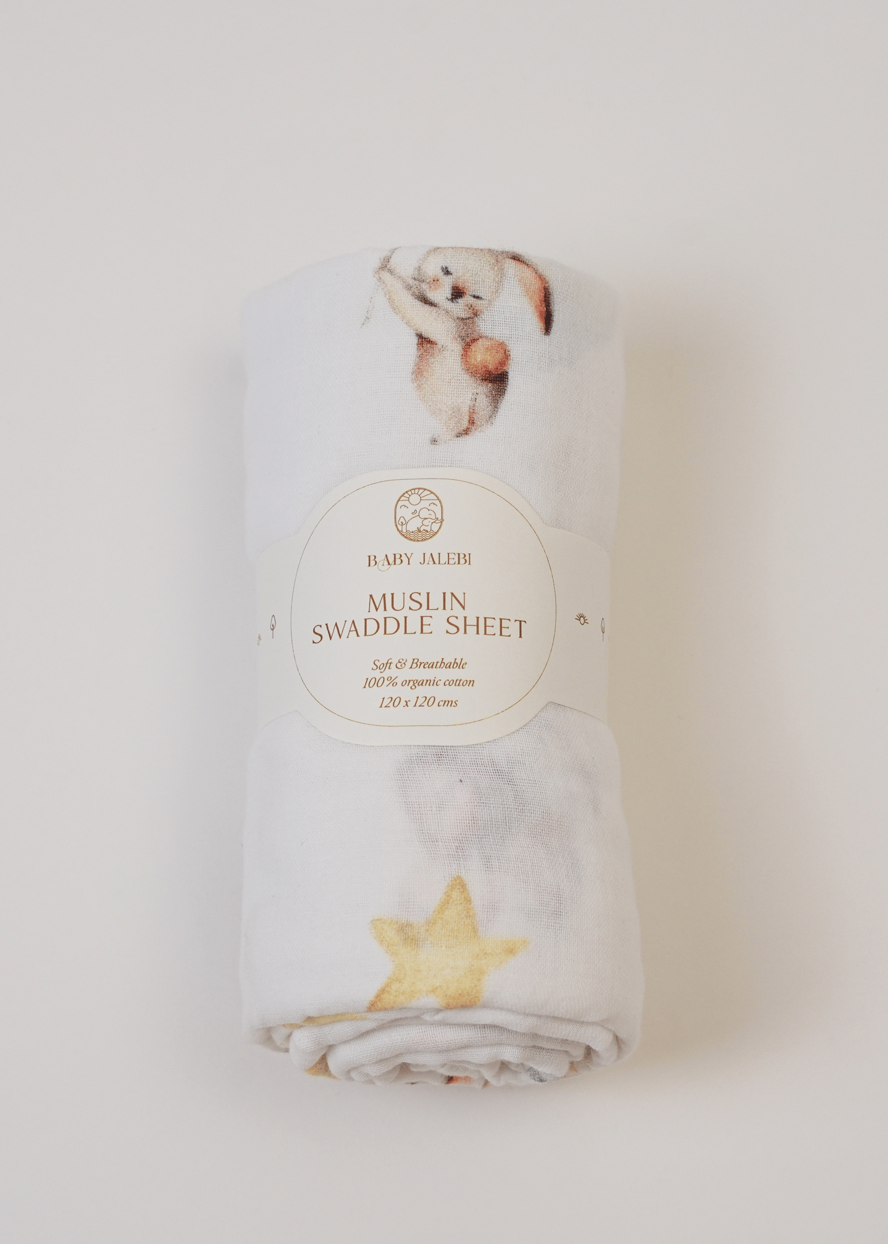 Up in The Clouds Organic Muslin Swaddle Set - Set Of 2