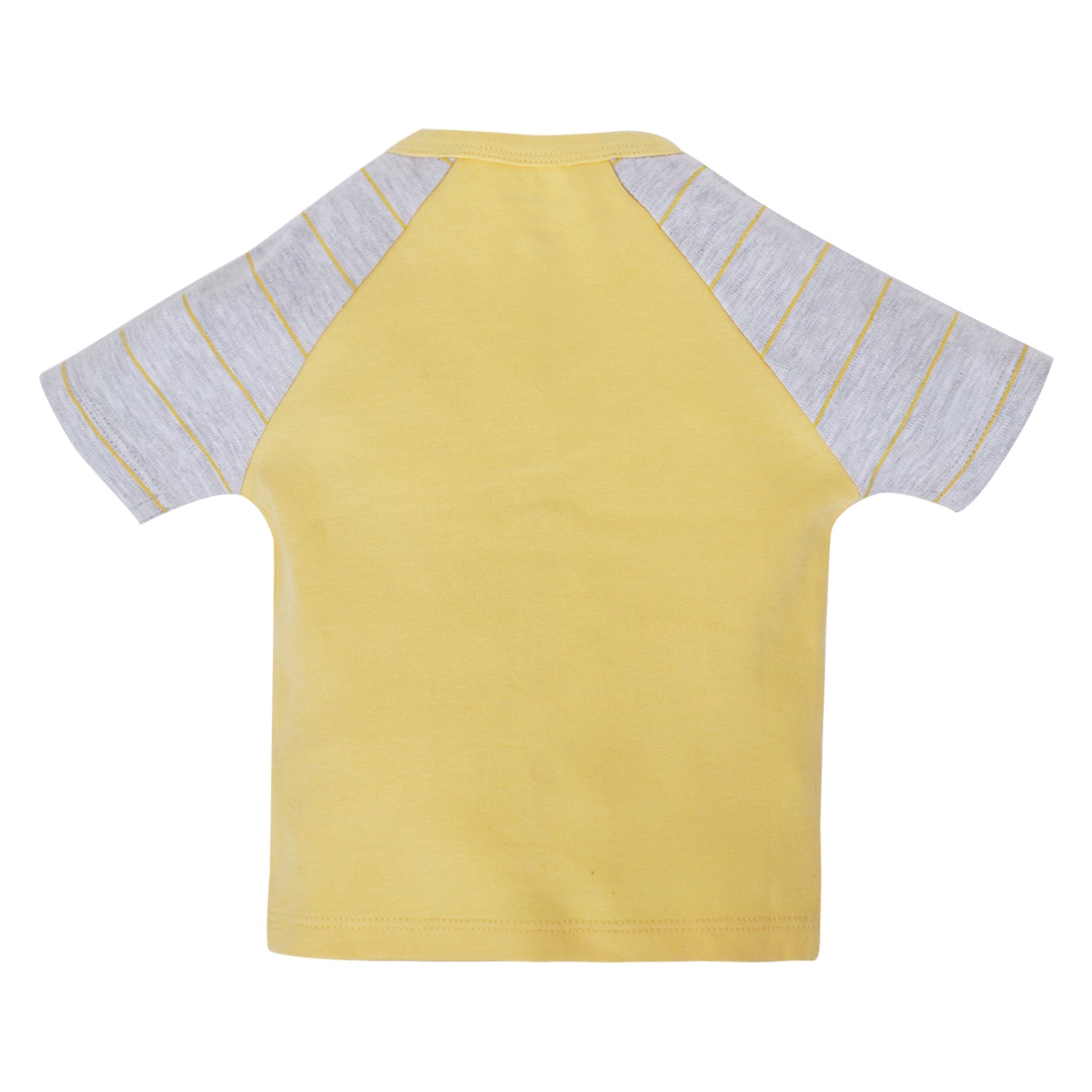 My Milestones T-shirt Half Sleeves Boys Yellow Grey/ Grey Navy Blue-2Pc Pack