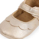 Kicks & Crawl- Golden Ruffle Baby Shoes