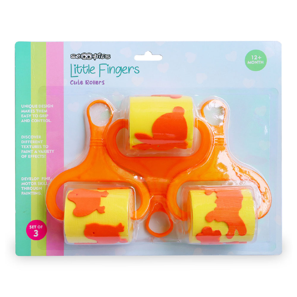 Little Fingers Cute Animal Rollers(Set Of 3)