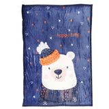 Baby Moo Happy Time Blue Two-Ply Blanket