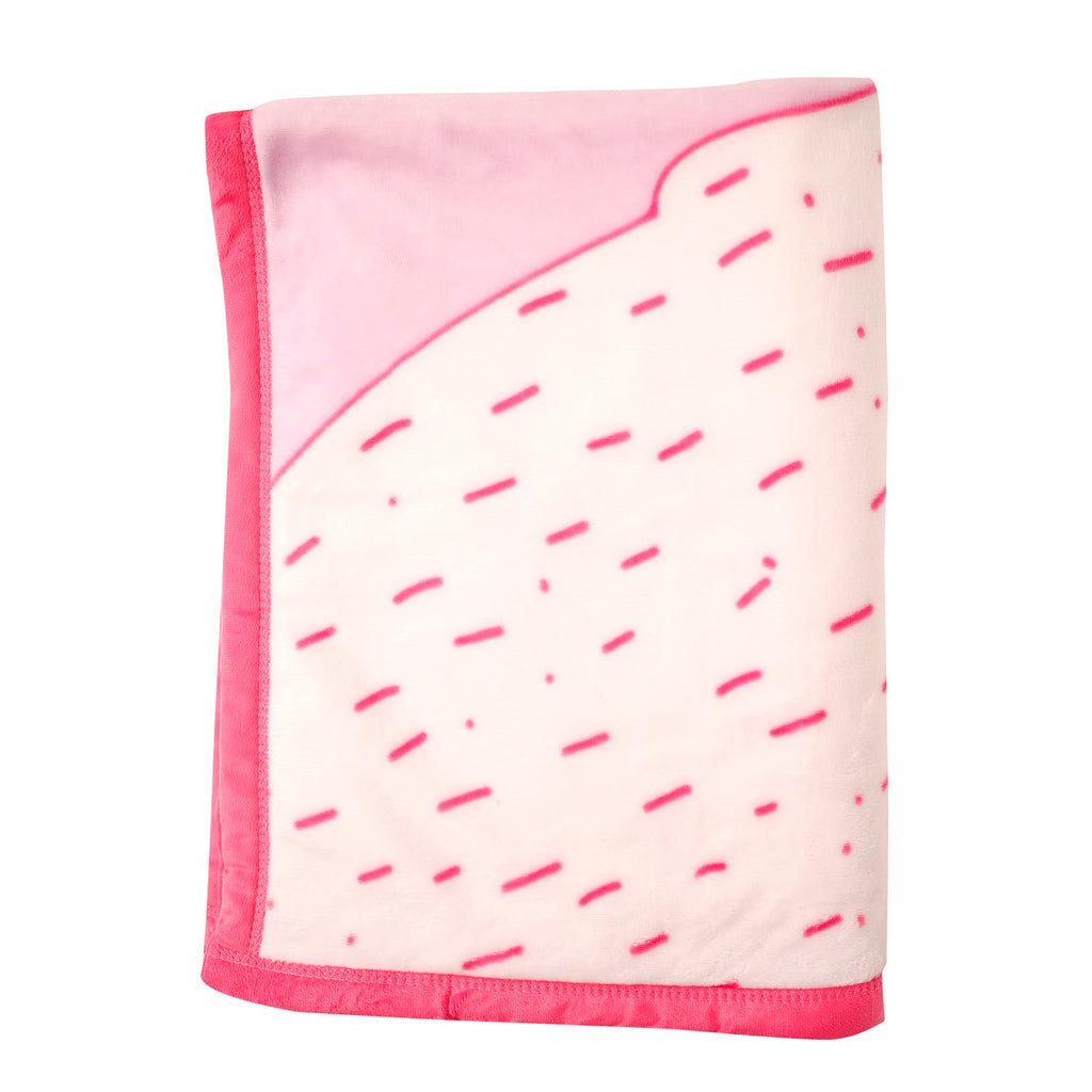 Baby Moo Keep Being Amazing Pink Two-Ply Blanket