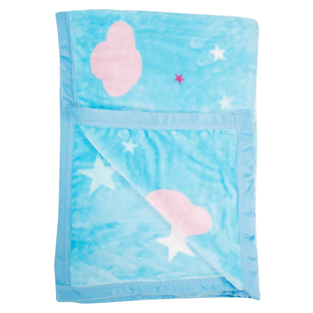 Baby Moo Magical Unicorn Blue Blanket