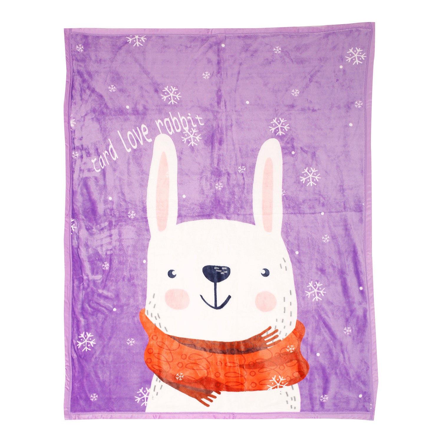 Baby Moo I Love Rabbits Purple Blanket