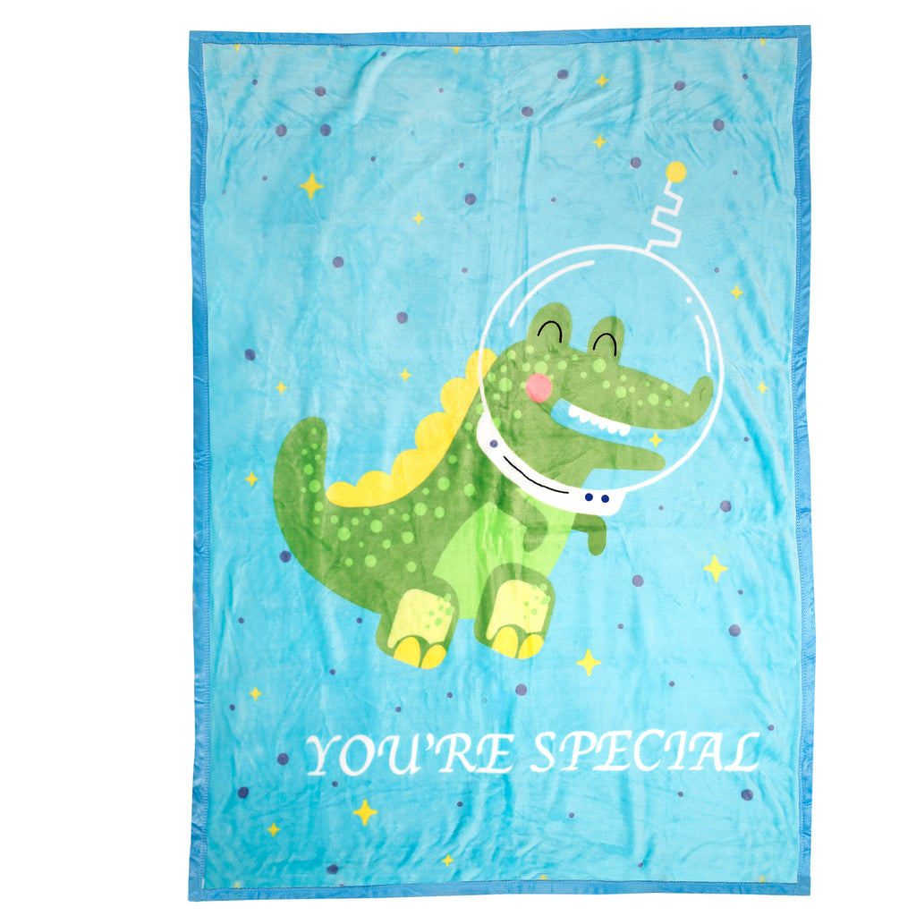 Baby Moo You Are Special Crocodile Blue Blanket