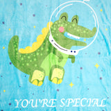 Baby Moo You Are Special Crocodile Blue Blanket