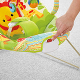 Baby Moo Jungle Friends Soothing Vibrations Bouncer Rocker With Musical Hanging Toys - Green
