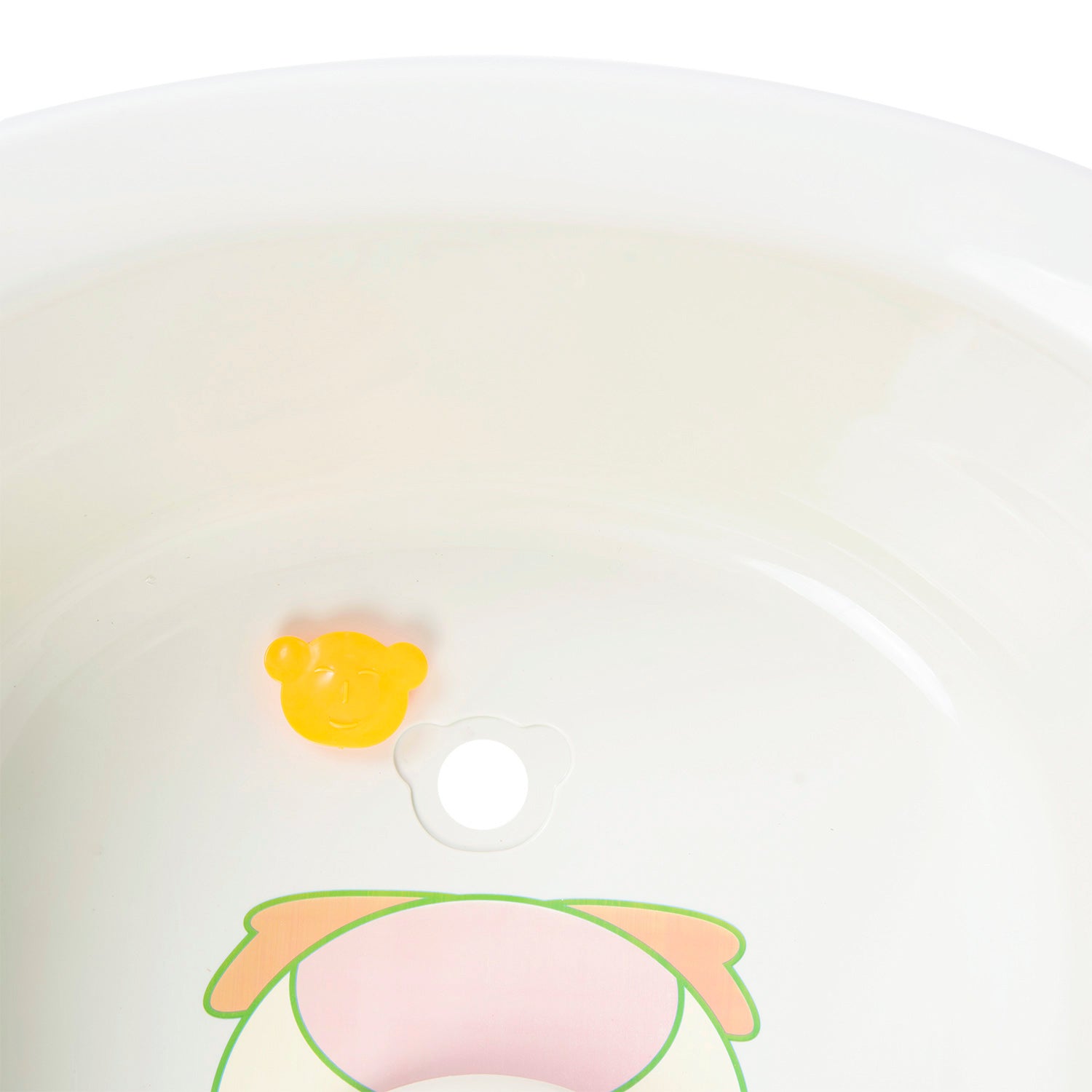 Baby Moo Bath Tub With Bather And Drain Plug Animal Face Cream