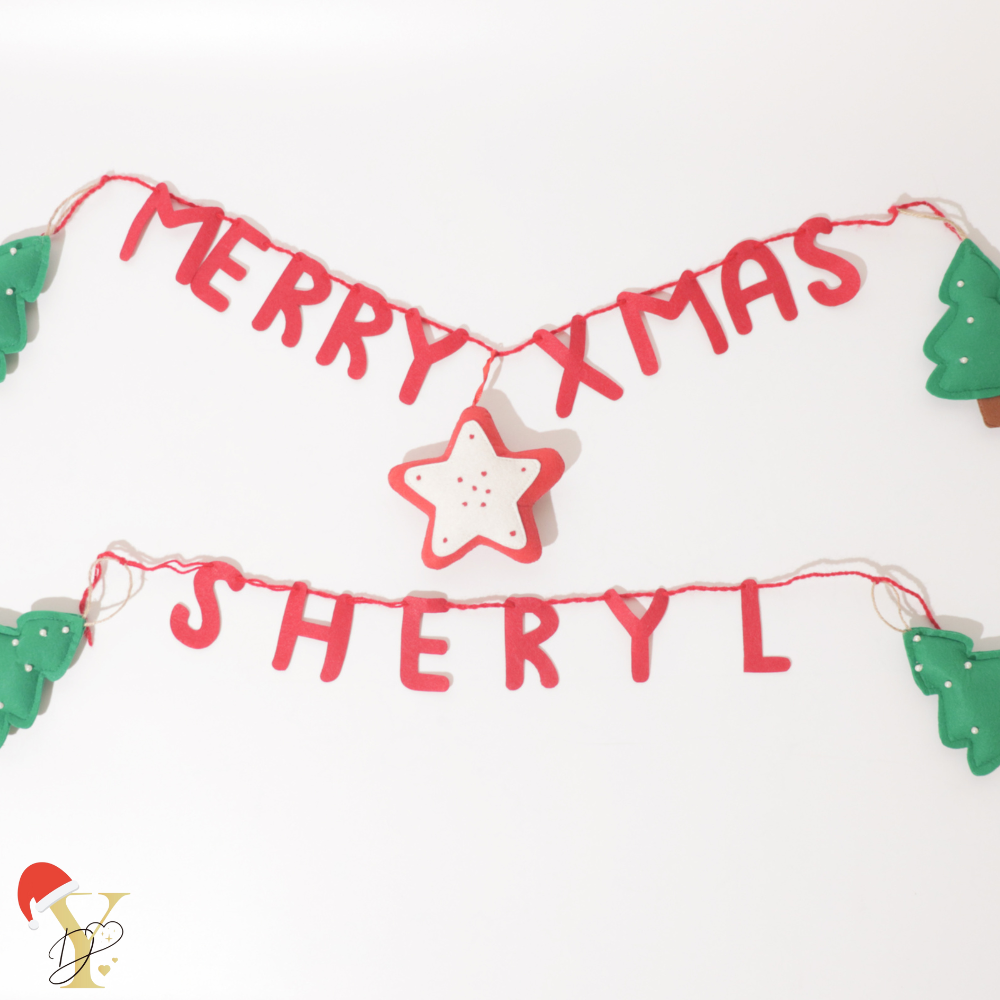 Personalised Christmas Tree Bunting