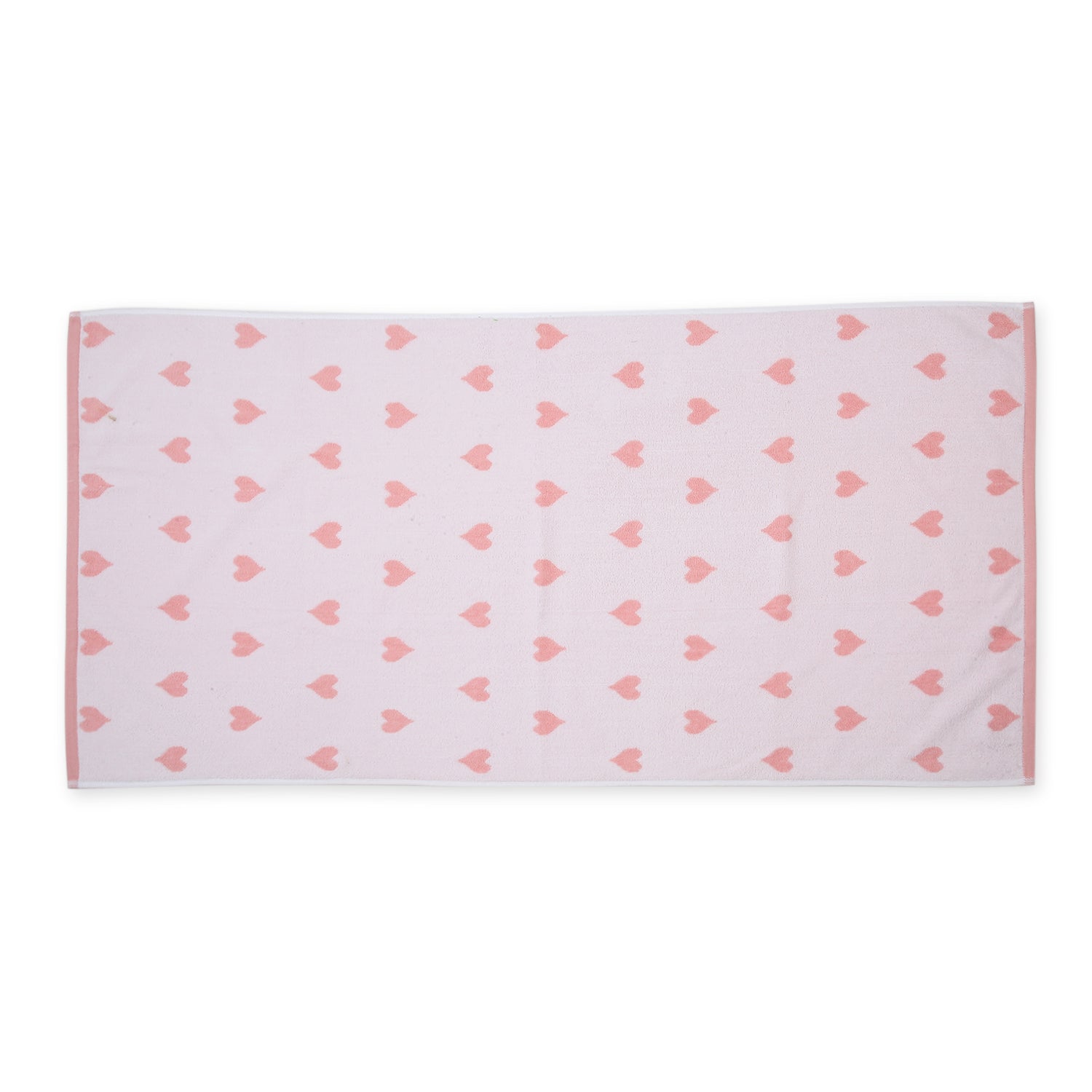 Pink Heart Terry Towel