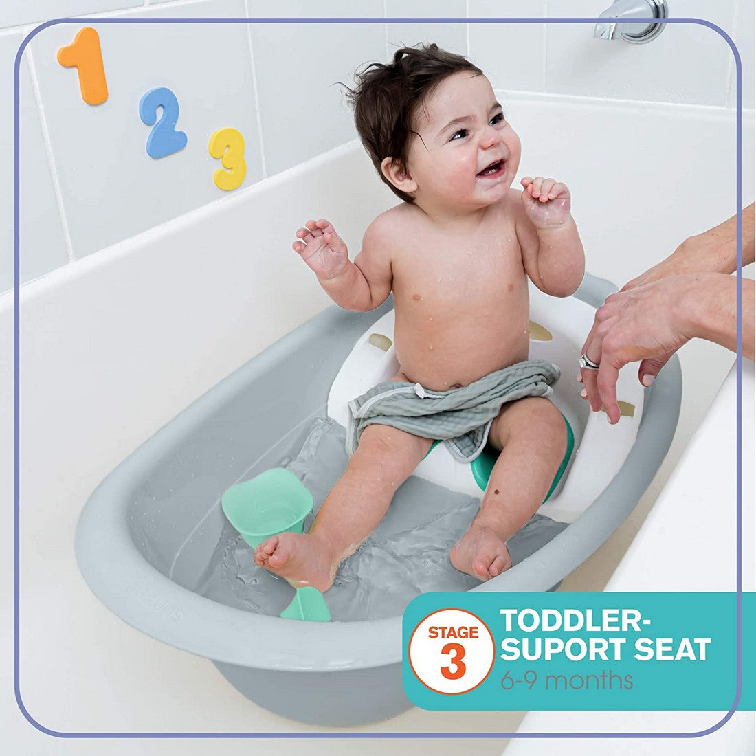 Summer Infant Gentle Support Multi-Stage Bath Tub Neutral Birth+ to 24M