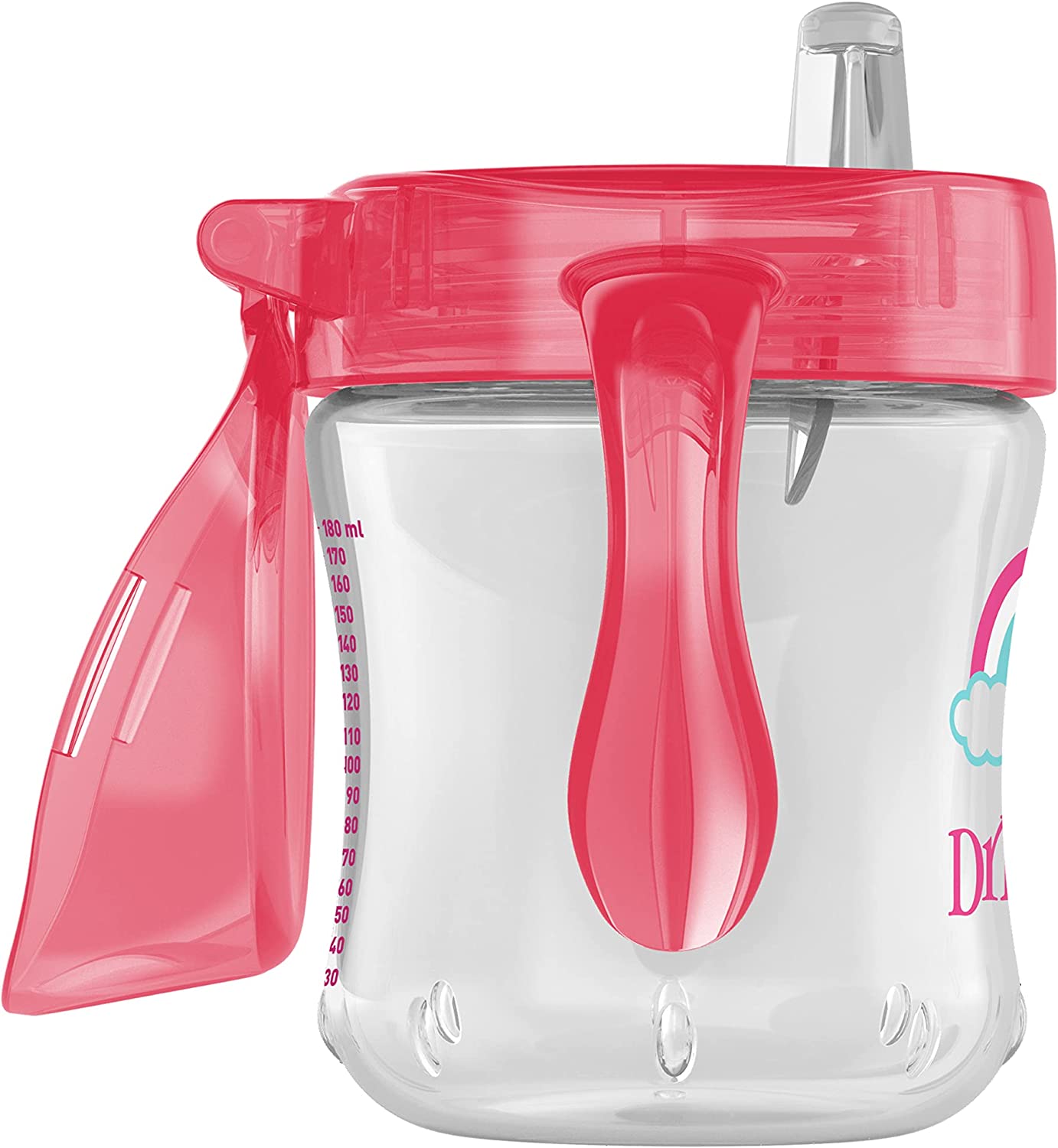 Dr. Brown's Soft-Spout Transition Cup w/ Handles - Pink Deco