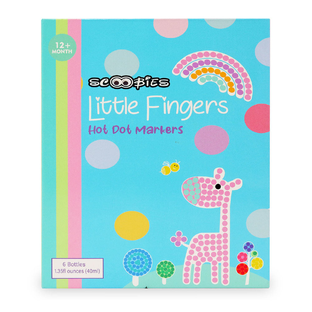 Little Fingers Hot Dot Markers(Pack Of 6)