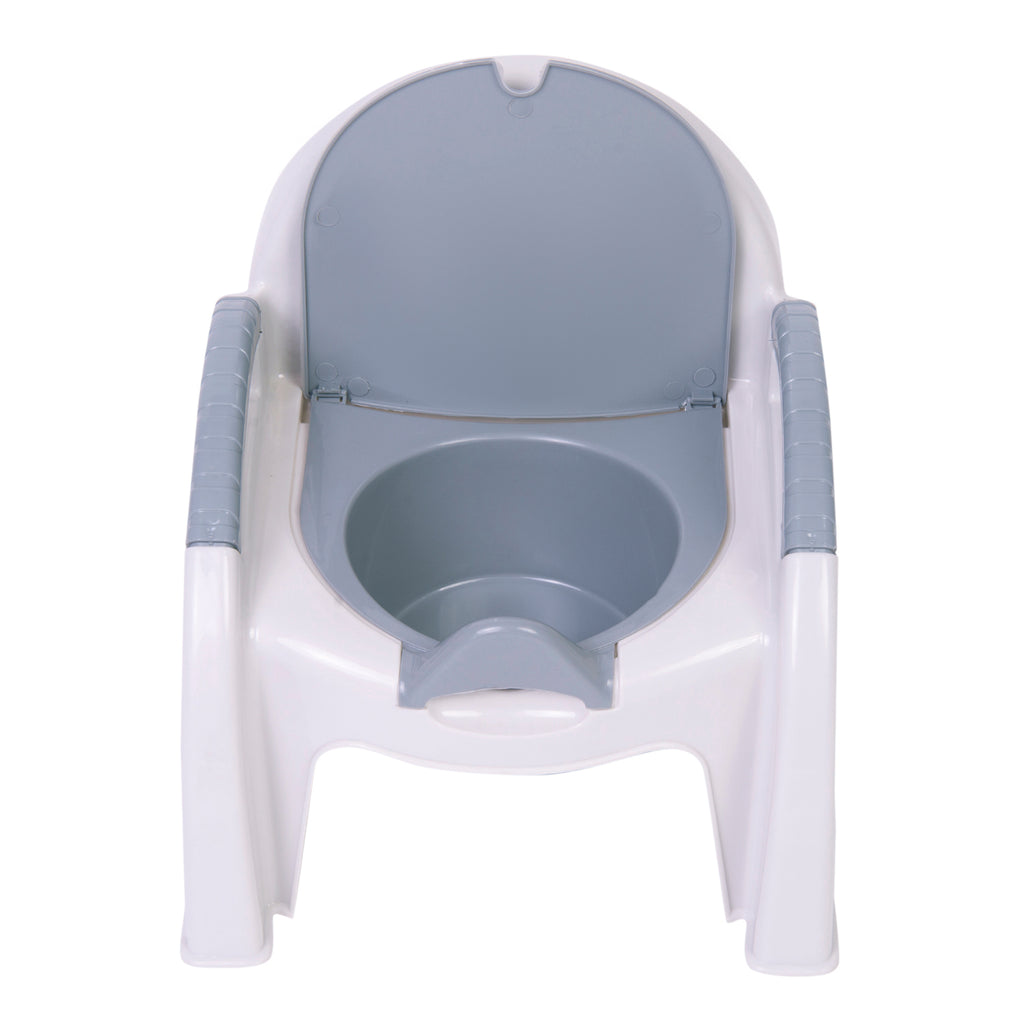 Baby Moo Potty Chair Handle & Detachable Lid For Toilet Training Grey
