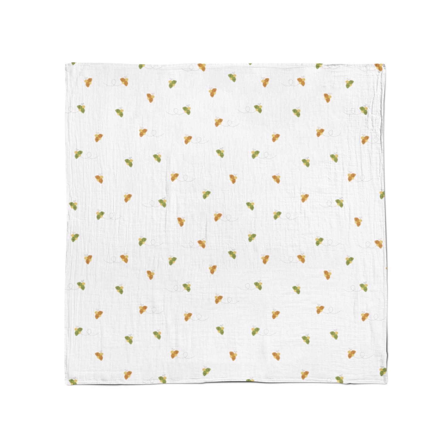 The White Cradle 100% Organic Cotton Baby Swaddle Wrap - Honey Bee