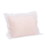 The White Cradle Cot Pillow + 2 Bolsters Set with Fillers - Solid Pink