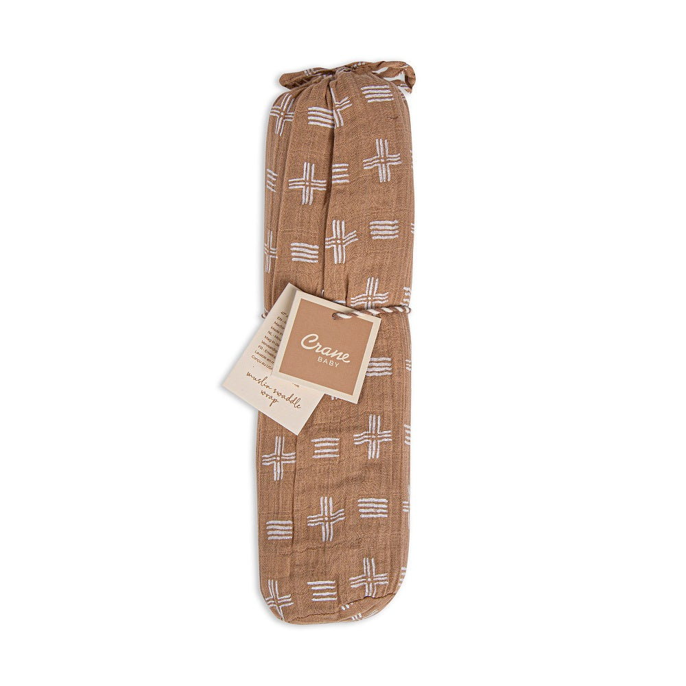 Crane Baby Kendi Muslin Swaddle Copper Dash