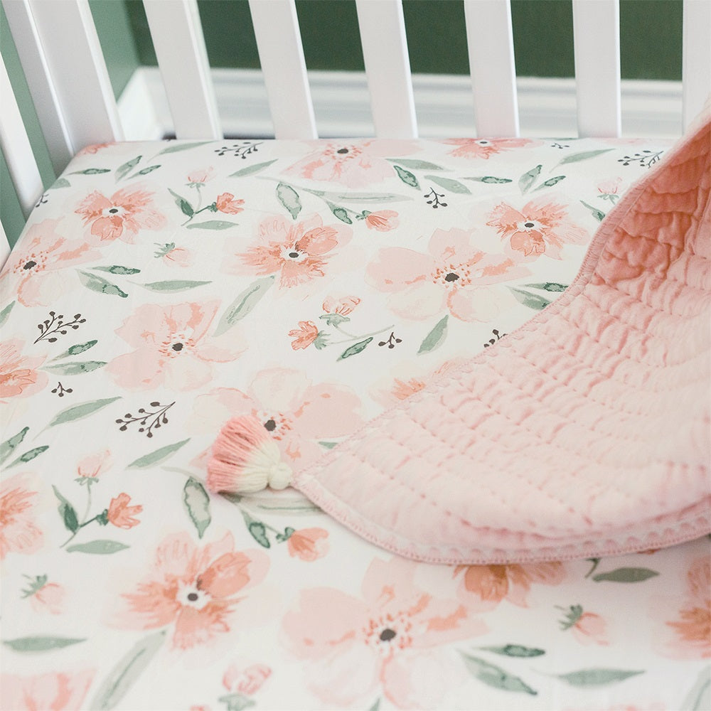 Crane Baby Parker Collection Crib Sheet Floral
