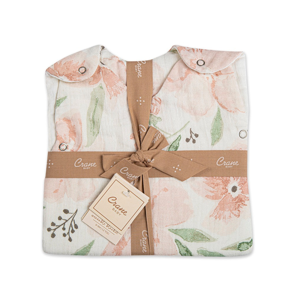 Crane Baby Parker Collection Wearable Blanket - Floral