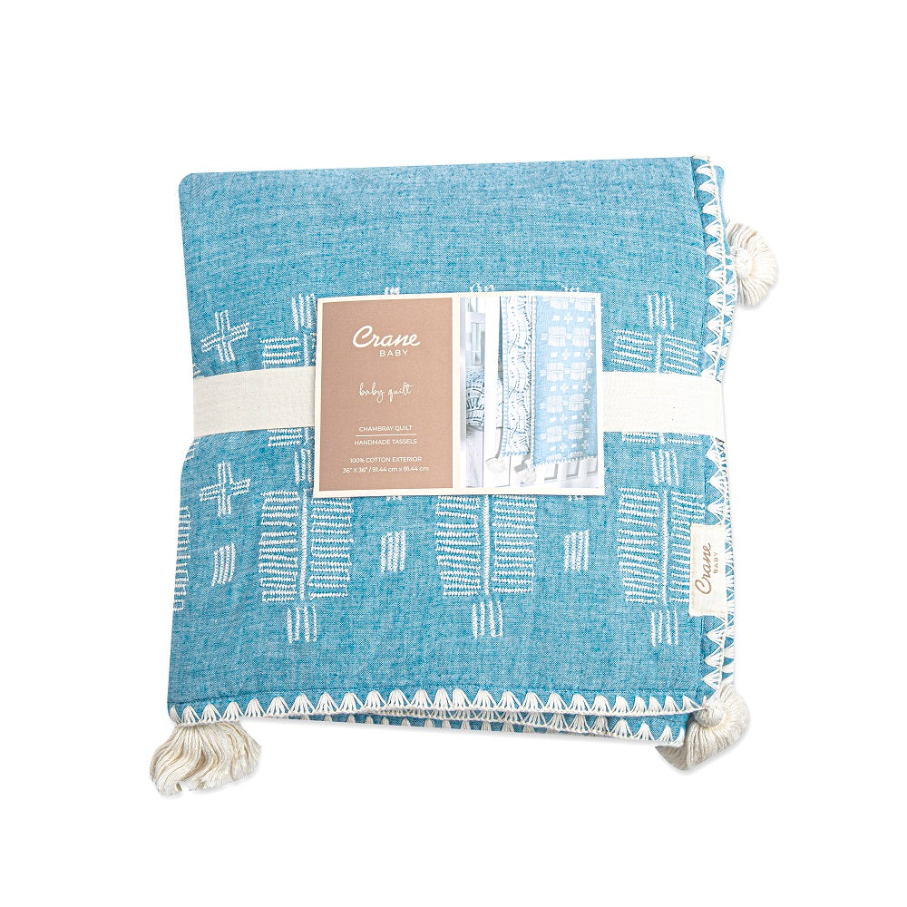 Crane Baby Caspian Collection Quilted Blanket