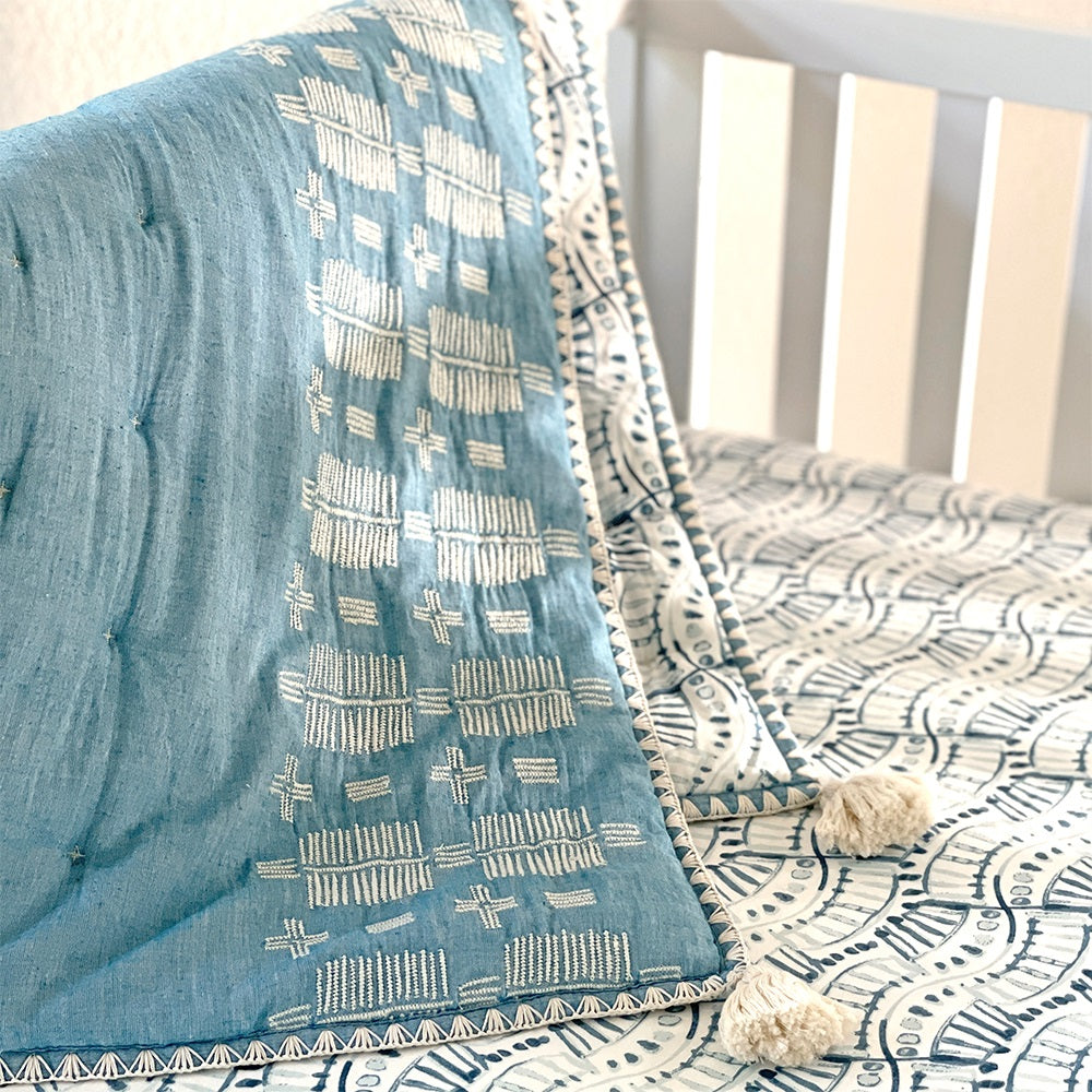 Crane Baby Caspian Collection Quilted Blanket