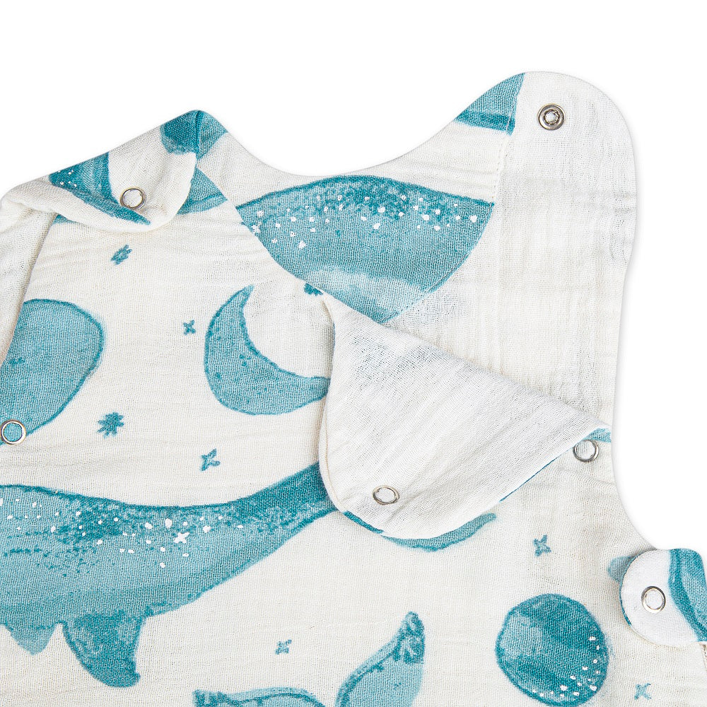 Crane Baby Caspian Collection Muslin Wearable Blanket - Whale