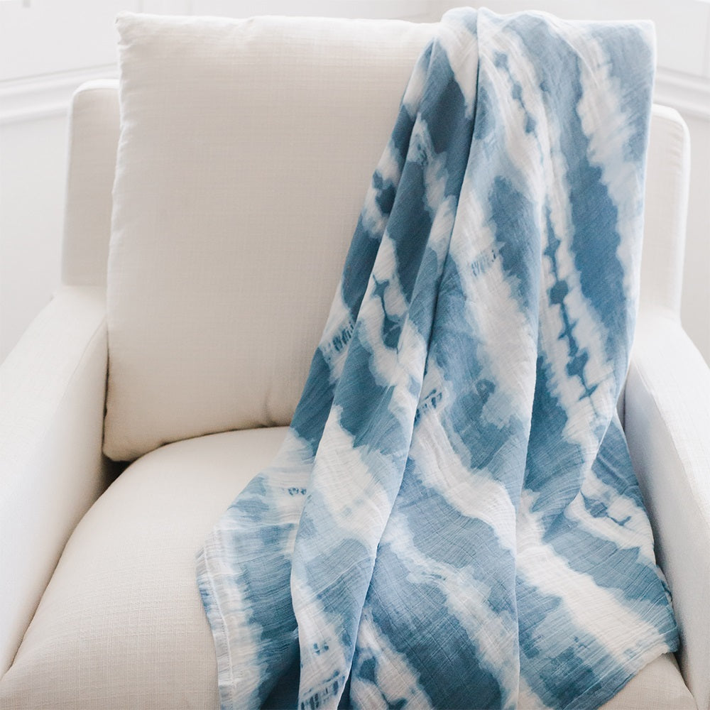 Crane Baby Caspian Muslin Swaddle Kendi Tie-Dye