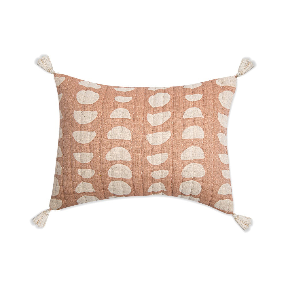 Crane Baby Jacquard Copper Moon Phase Pillow