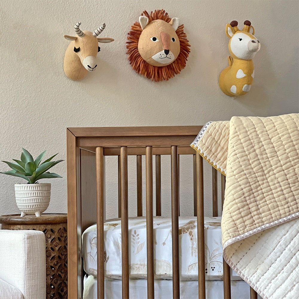 Lion Plush Head Wall Decor  Nursery Decor - Crane Baby