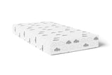 The White Cradle Flat Bed Sheet for Baby Cot & Mattress - Grey Clouds