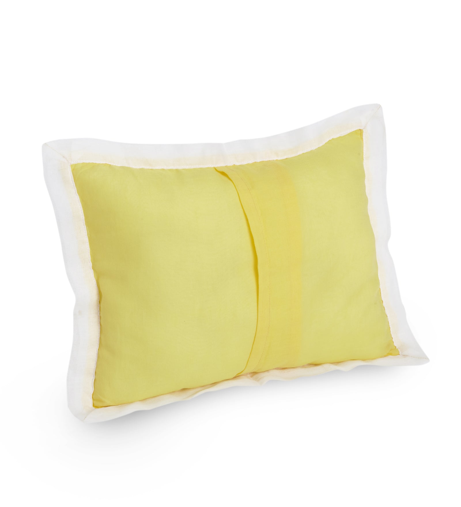 The White Cradle Cot Pillow + 2 Bolsters Set with Fillers - Solid Yellow