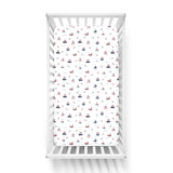 The White Cradle Flat Bed Sheet for Baby Cot & Mattress - Yacht