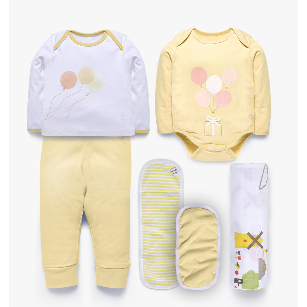 My Milestones Love Bundle Infant Gift Set A - 6pcs - Yellow