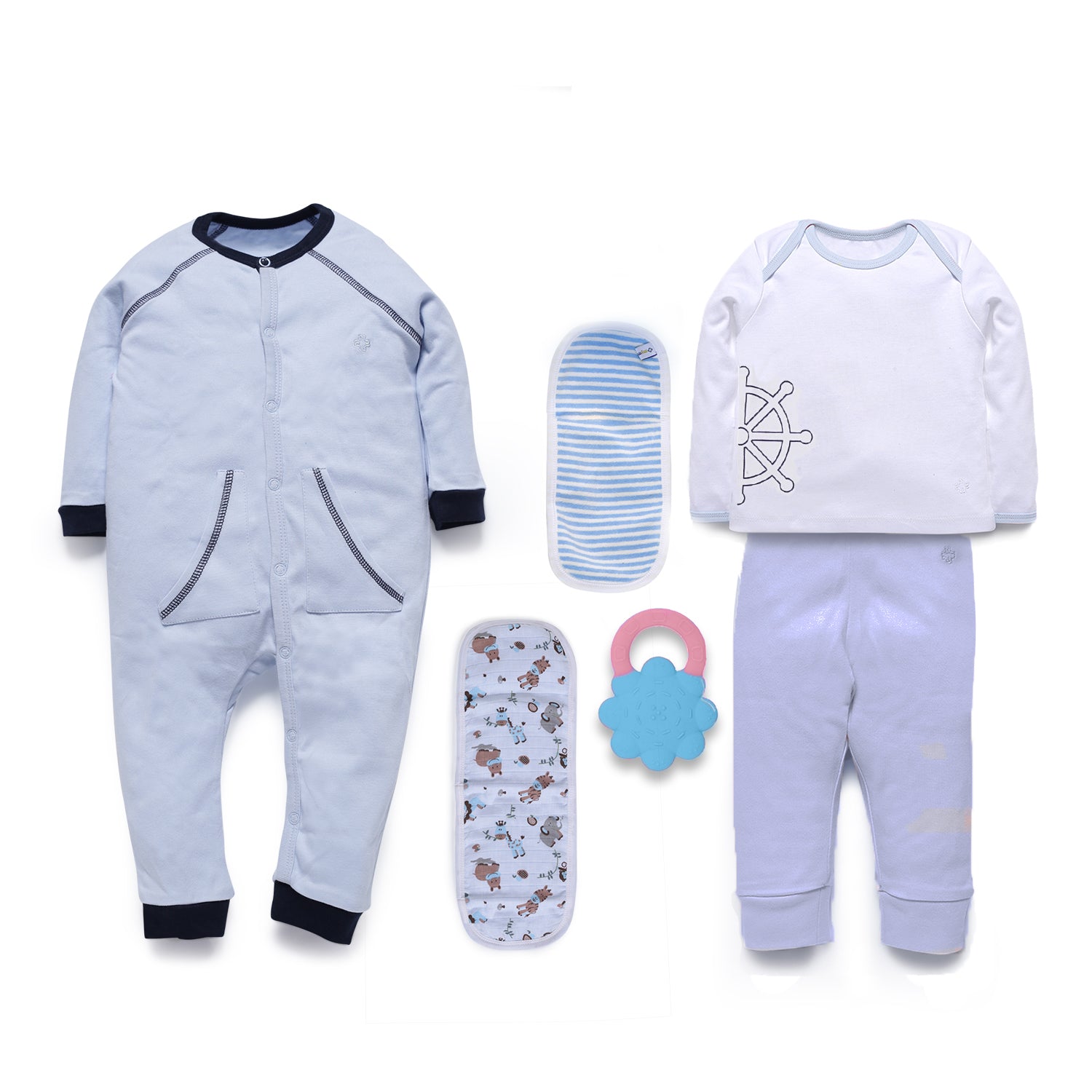 My Milestones Love Bundle Infant Gift Set B - 6 pcs - Blue